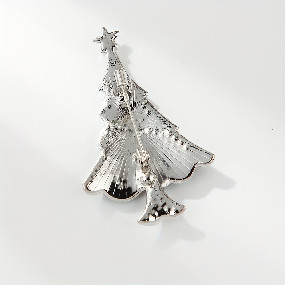 European Full-Drill Christmas Tree Alloy Brooch, Gift